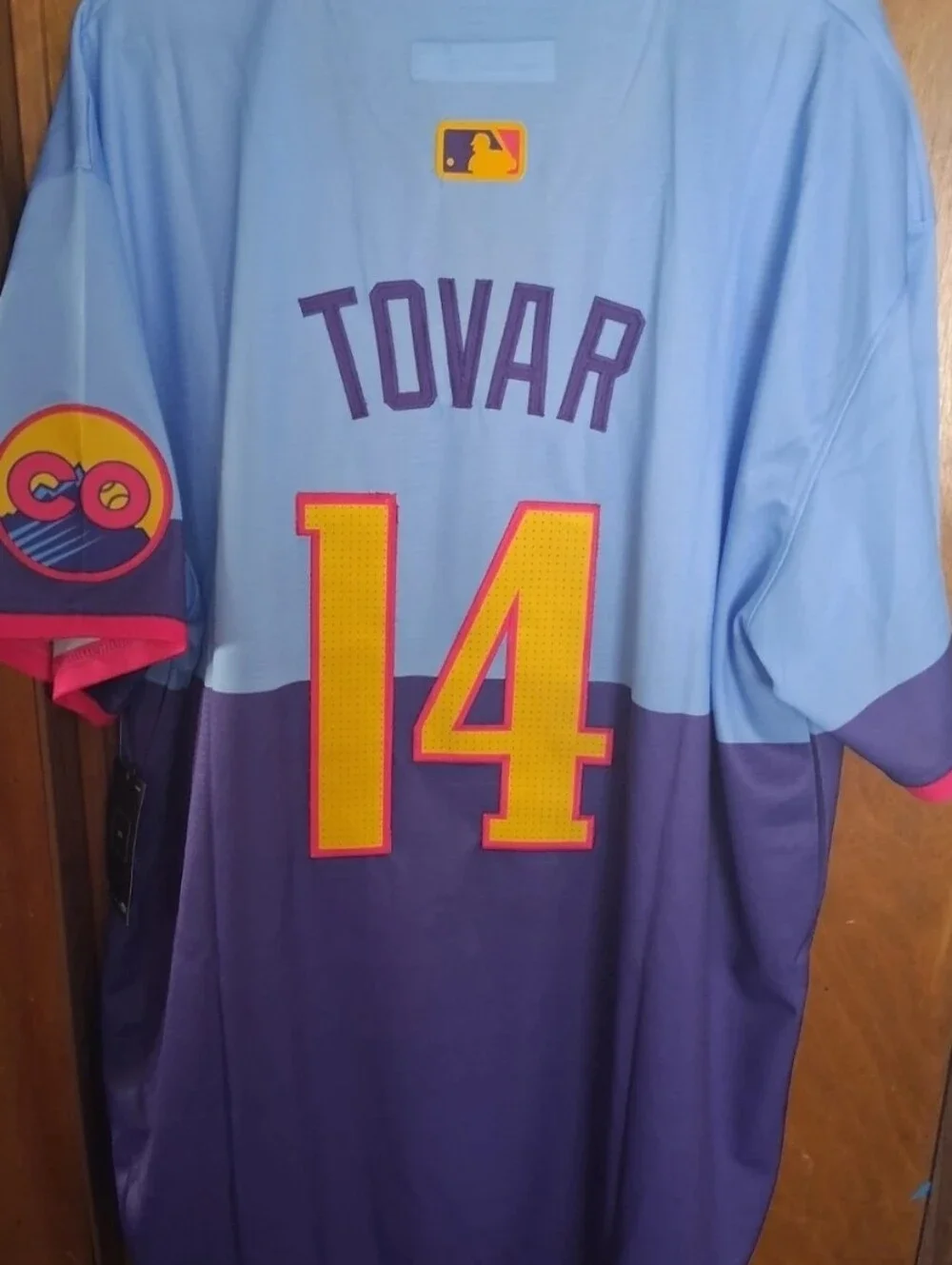 Mystery Sports Card With Ezequiel Tovar Colorado Rockies Xl Jersey